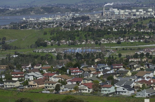 Hillside view of east Hercules and bay