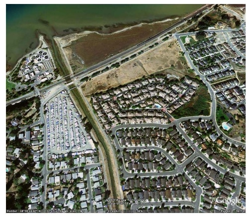 Aerial of Chelsea Wetlands in Pinole and Hercules