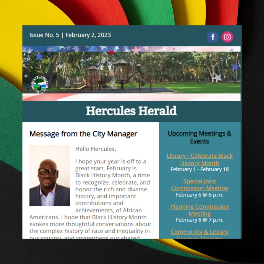 Hercules Herald E-newsletter February 2023 Icon