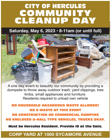 Community Clean-Up Day Spring 2023 Flyer