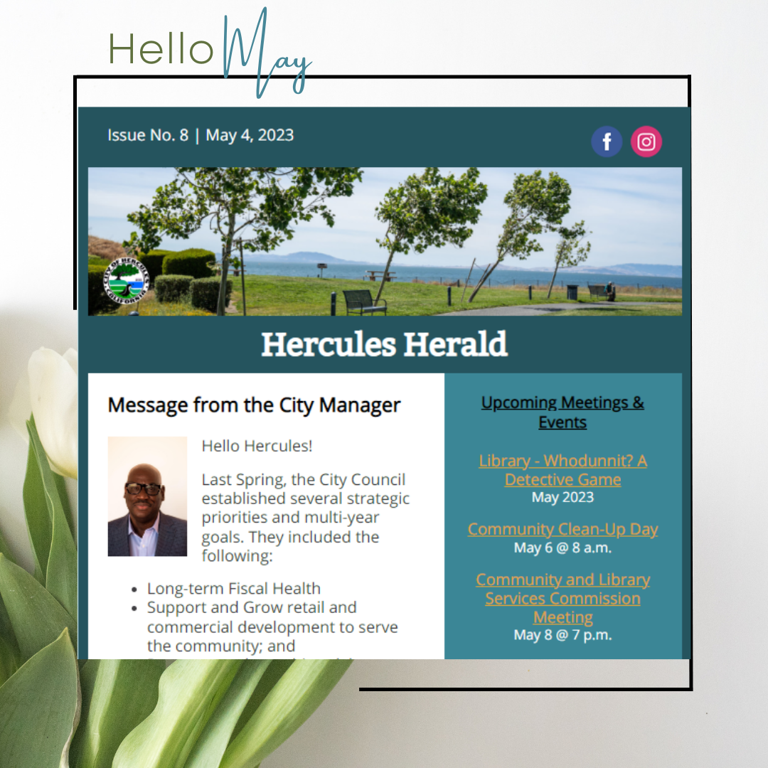 Hercules Herald E-Newsletter May 2023 Icon