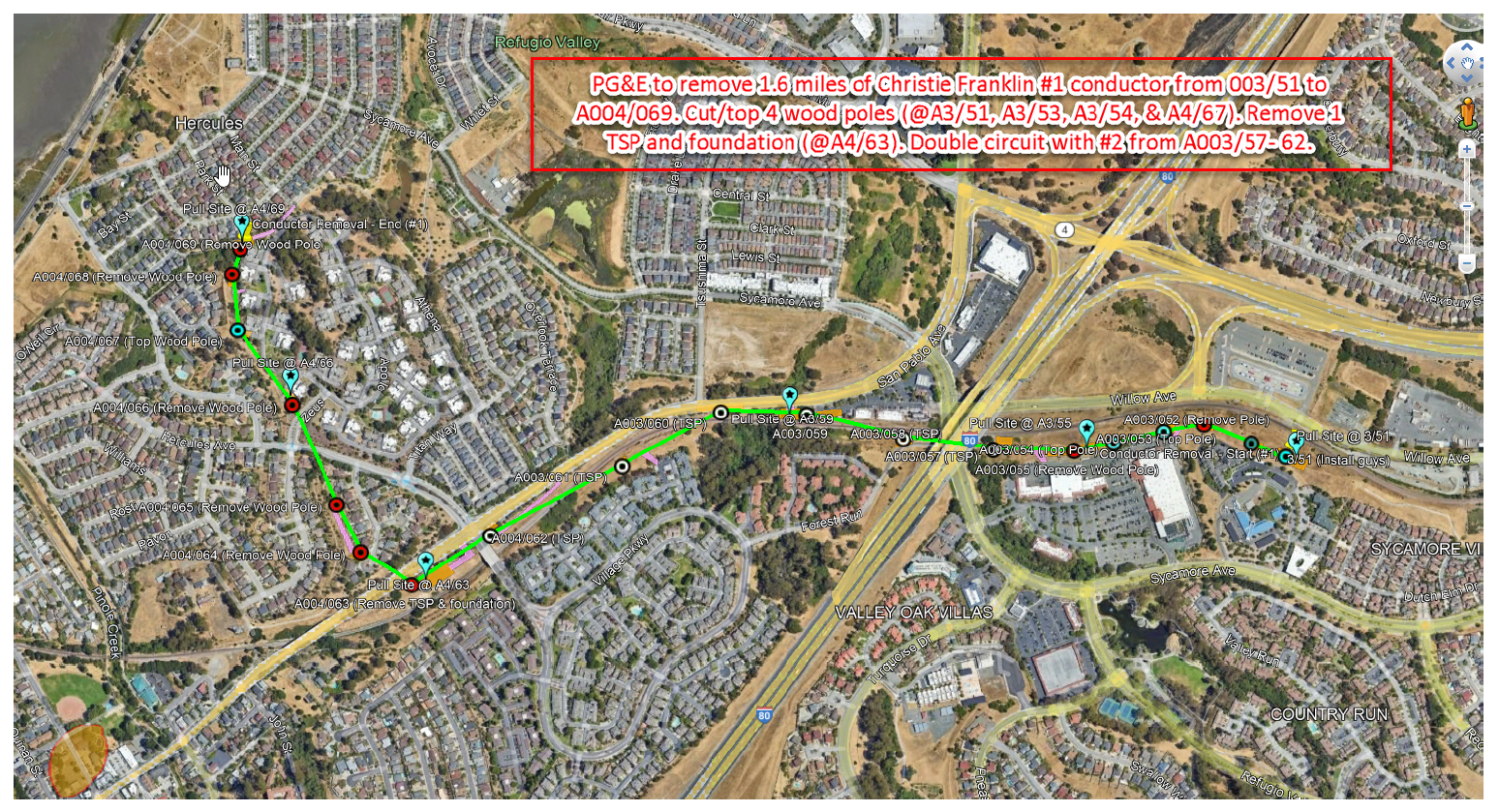 PGE Powerline Removal in the City of Hercules