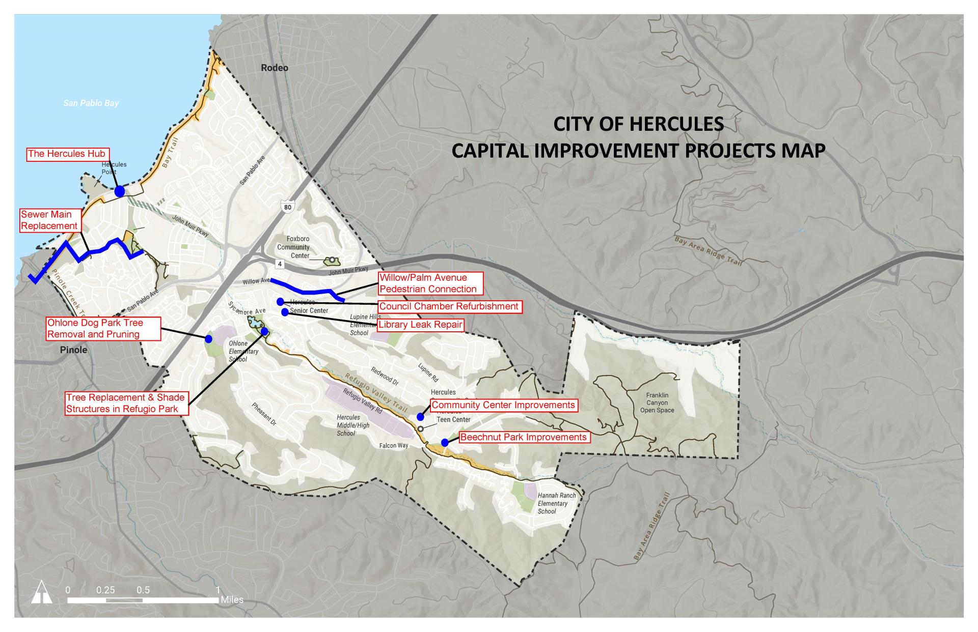 City of Hercules CIP Update Map 04-2024